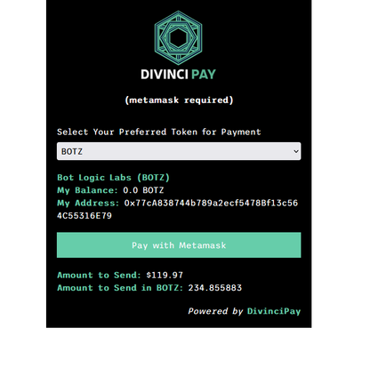 DiVinciPay ERC-20 and BEP-20 Crypto Payment Plugin